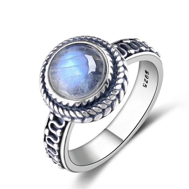 Moonstone gemstone ring